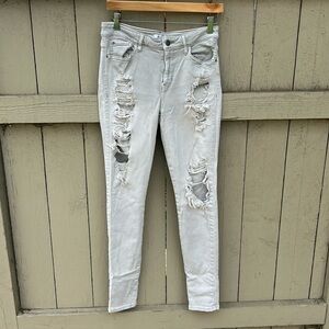 Guess Jeans Vintage 90's Y2k Distressed Sexy Curve Punk Rocker Sz 30